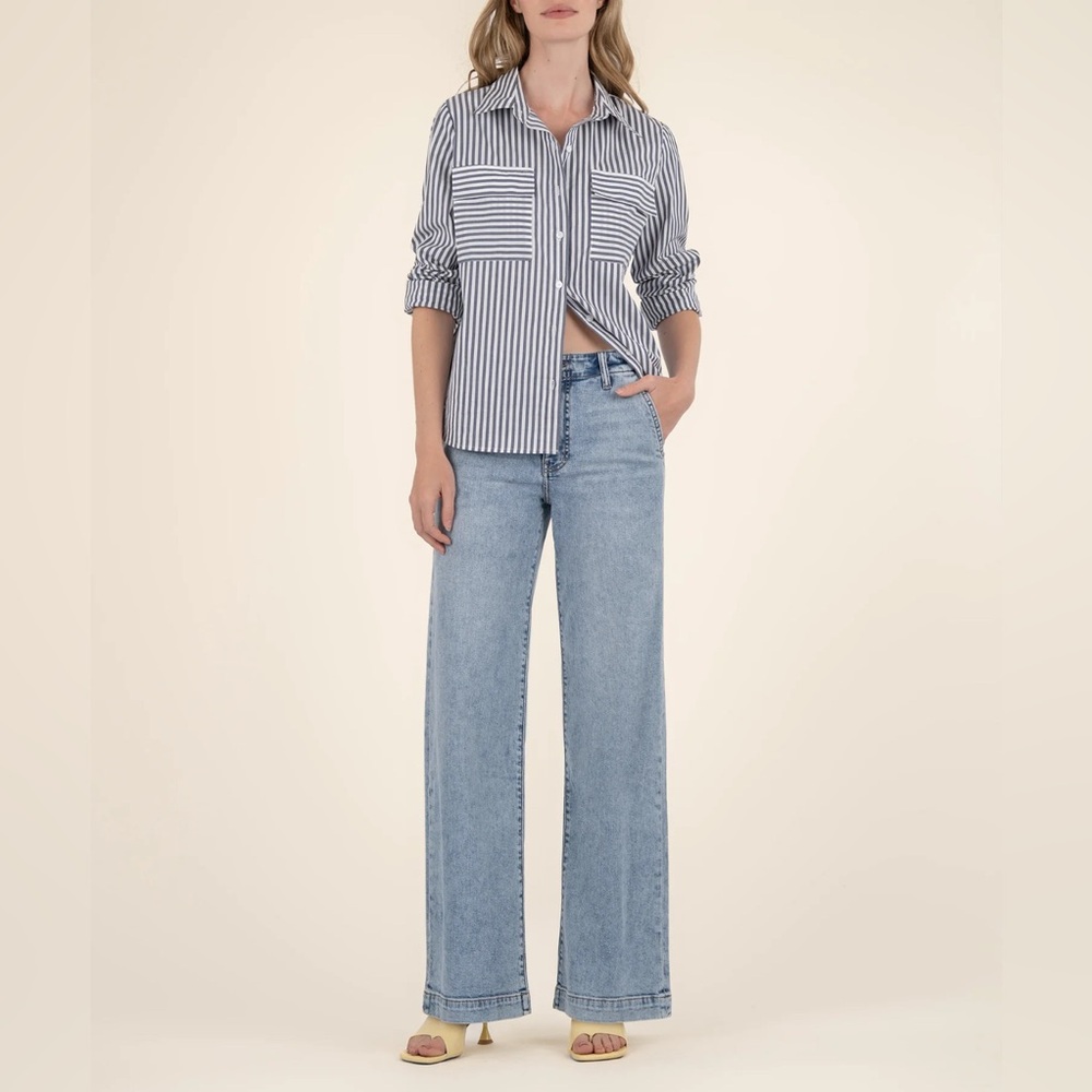 KUT FROM THE KLOTH High Rise Wide Leg Jeans Size 12